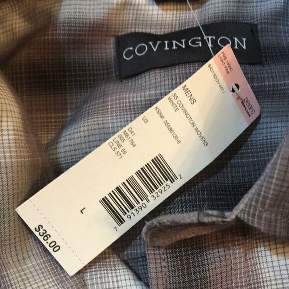 NWT Covington short sleeve button down shirt L - Picture 2 of 5